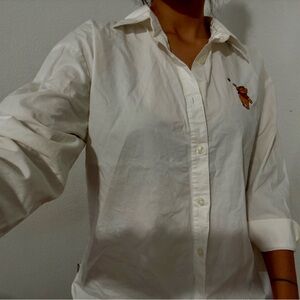 Disney White Shirt with Winnie the Pooh Embroidery